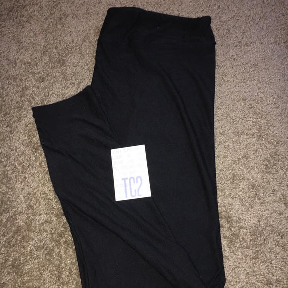 Lularoe Tc2 Leggings Solid Black 